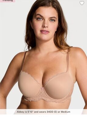 NWT Victoria’s Secret Dream Angels Lined Demi Bra 36DDD Nude Beige Balconette